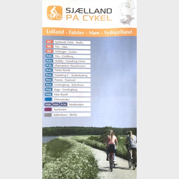 Cykelkort Sydsjælland, Møn og Lolland-Falster
